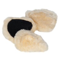 Funda de borrego HKM para pechopetral 4154 por 3 Natural Marrón