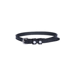 Tiras de espolón HKM Crystal de cuero charolado