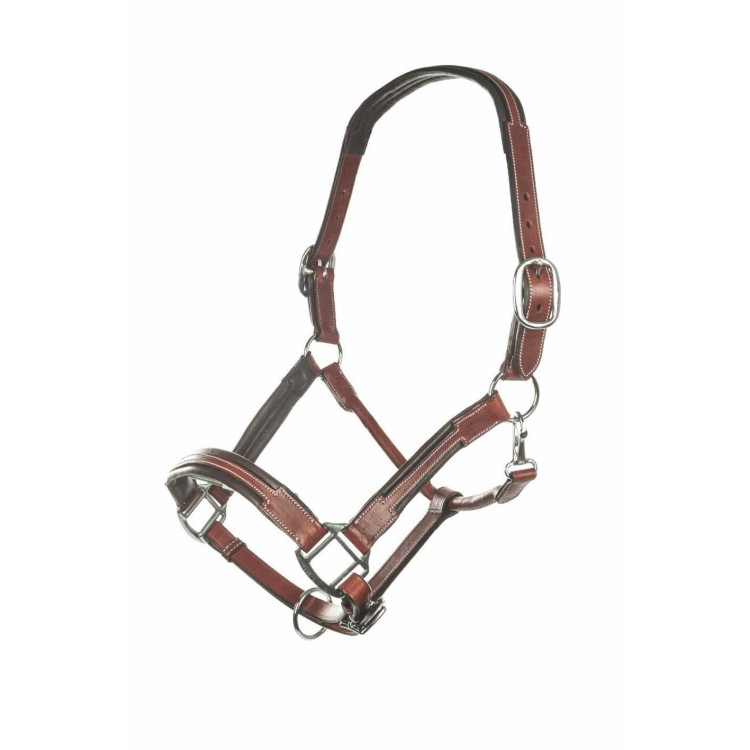 Cabezada de cuero HKM Soft