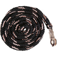 Longe HKM Rosegold con mosquetón antipánico Borgoña / oro rosa Burdeos