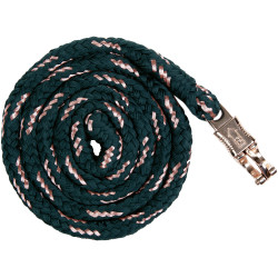 Longe HKM Rosegold con mosquetón antipánico Esmeralda / oro rosa Verde Longe HKM Rosegold con mosquetón antipánico Esmeralda / oro rosa Verde