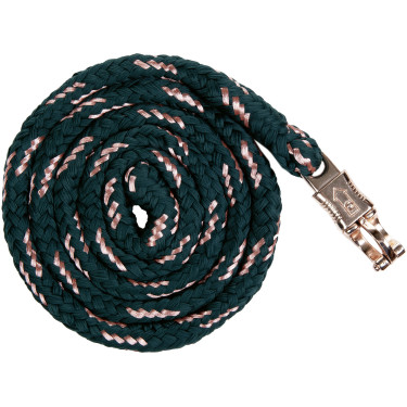 Longe HKM Rosegold con mosquetón antipánico Esmeralda / oro rosa Verde Longe HKM Rosegold con mosquetón antipánico Esmeralda / oro rosa Verde