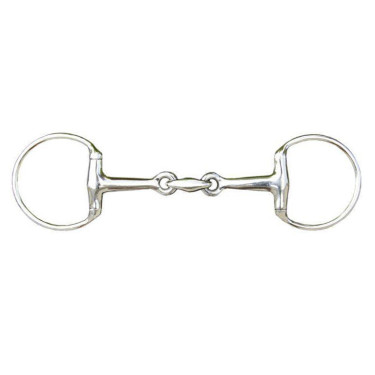 Muserola de doble articulación HKM 16 mm en acero inoxidable Muserola de doble articulación HKM 16 mm en acero inoxidable