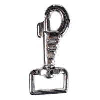 Mosquetón con giratorio HKM Plateado Gris