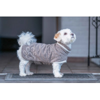 Albornoz para perro HKM Coco Gris pardo Marrón
