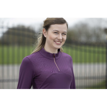 Camiseta técnica HKM Arctic Bay de manga larga Lila oscuro Violeta