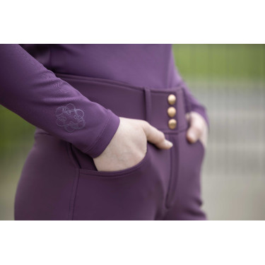 Camiseta técnica HKM Arctic Bay de manga larga Lila oscuro Violeta