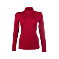 Camiseta técnica HKM Basic de manga larga Rojo oscuro
