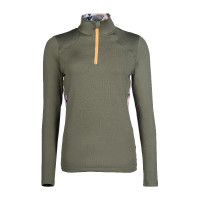 Camiseta técnica HKM Lyon Active de manga larga Verde oliva