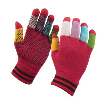 Guantes de equitación Dublin Magic Pimple Grip Rosa multi