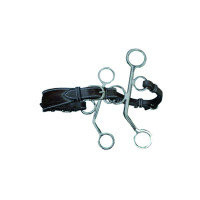 Hackamore Jump'In cuero ramas cortas Caoba Burdeos