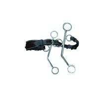 Hackamore Jump'In cuero ramas largas Caoba Burdeos