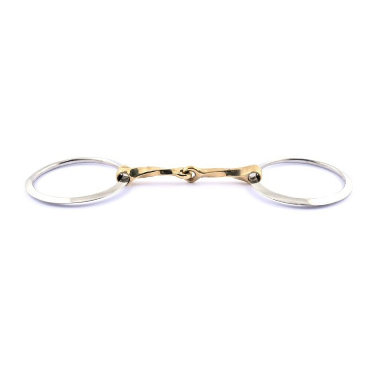 Muserola de 2 anillos planos 90 mm Jump'In trenzada 17 mm