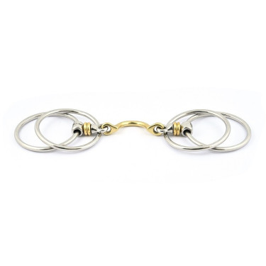 Mors de 4 anillos Jump'In con rodillos y paso de lengua Mors de 4 anillos Jump'In con rodillos y paso de lengua