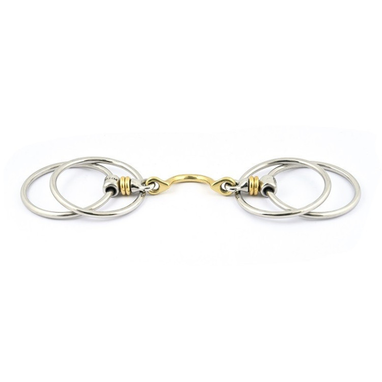 Mors de 4 anillos Jump'In con rodillos y paso de lengua Mors de 4 anillos Jump'In con rodillos y paso de lengua