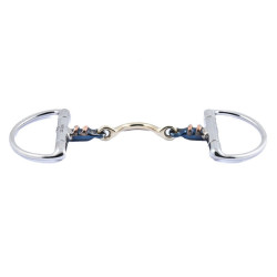 Mors de oliva Jump'In doble rotura Blue Steel con inserción de cobre y paso de lengua