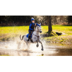 Mantilla LeMieux ProSport Suede GP Square Benetton azul