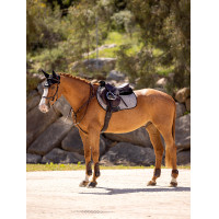 Mantilla LeMieux EJ binding - suede Blanco / plata / blanco