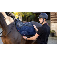 Mantilla LeMieux X-Grip Silicone EuroJump Square Blanco