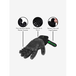 Guante Grooming LeMieux Hands On Negro
