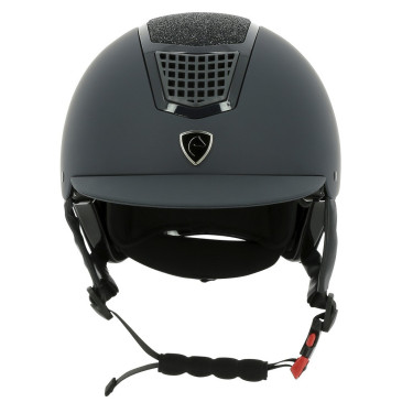 Casco EQUITHEME Airy Negro / azúl brillo Casco EQUITHEME Airy Negro / azúl brillo