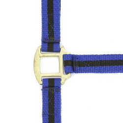 Cabezada de nylon forrada de cuero Cabezada de nylon forrada de cuero