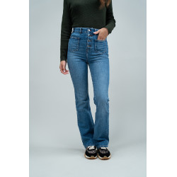 Jean Flare Harcour Juvo Vaquero Gris