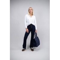 Jean Flare Harcour Juvo Jean crudo Azul marino