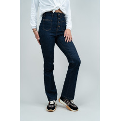 Jean Flare Harcour Juvo Jean crudo Azul marino
