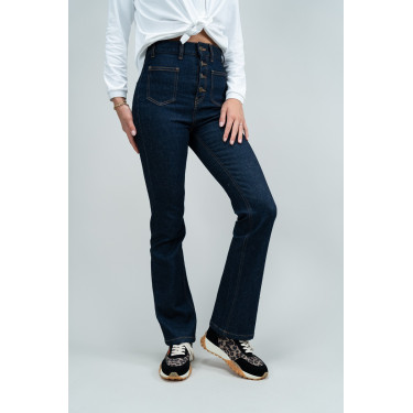 Jean Flare Harcour Juvo Jean crudo Azul marino