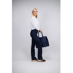 Jean Flare Harcour Juvo Jean crudo Azul marino