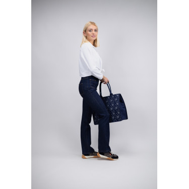 Jean Flare Harcour Juvo Jean crudo Azul marino