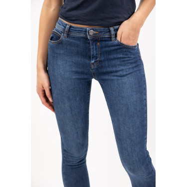 Jean Slim Harcour Preppy Jean crudo Azul marino