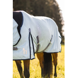 Manta antimoscas Freja Horze con cubre cuello Azúl claro Manta antimoscas Freja Horze con cubre cuello Azúl claro