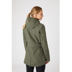 Chaqueta de cáscara técnica Horze Jadine mujer Escarabajo verde caqui