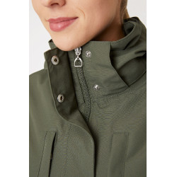 Chaqueta de cáscara técnica Horze Jadine mujer Escarabajo verde caqui
