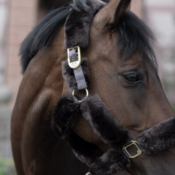 Cabezada de Cuadra con Piel de Cordero Tremblant B Vertigo Castaño Marrón