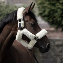 Cabezada de Cuadra con Piel de Cordero Tremblant B Vertigo Azul marino oscuro