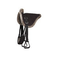 Montura Bareback de Ante PU Horze Negro / Gris