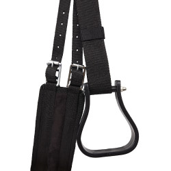 Montura Bareback de Ante PU Horze Negro / Gris Montura Bareback de Ante PU Horze Negro / Gris