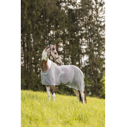 Manta Anti-Mosca Orleans Horze Gris de tiro alto