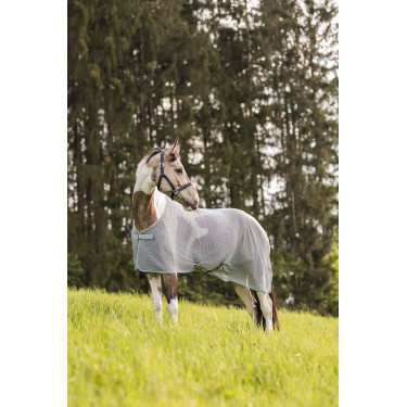 Manta Anti-Mosca Orleans Horze Gris de tiro alto