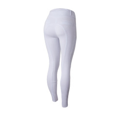 Pantalón de agarre integral para todas las estaciones Horze Mira Blanco / azul turquesa