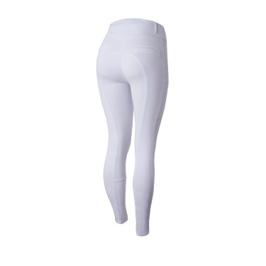 Pantalón de agarre integral para todas las estaciones Horze Mira Blanco / azul turquesa