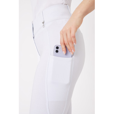 Pantalón de agarre integral para todas las estaciones Horze Mira Blanco / azul turquesa