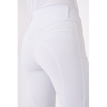 Pantalón de agarre integral para todas las estaciones Horze Mira Blanco / azul turquesa