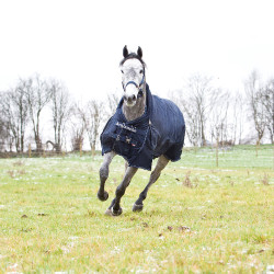 Manta de lluvia Avalanche Pro Horze con forro polar Azul Manta de lluvia Avalanche Pro Horze con forro polar Azul