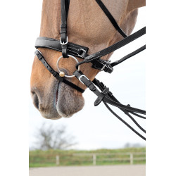 Riendas cuero / nilón típo alemanas Horze Sparta Negro Riendas cuero / nilón típo alemanas Horze Sparta Negro