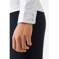 Polo Blaire Horze mujer Blanco / azul marino