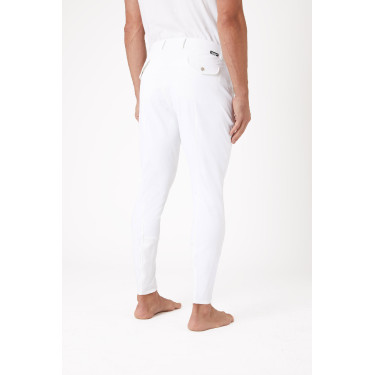 Pantalón con badanas de silícona Horze Gran Premio Hombre Blanco Pantalón con badanas de silícona Horze Gran Premio Hombre Blanco